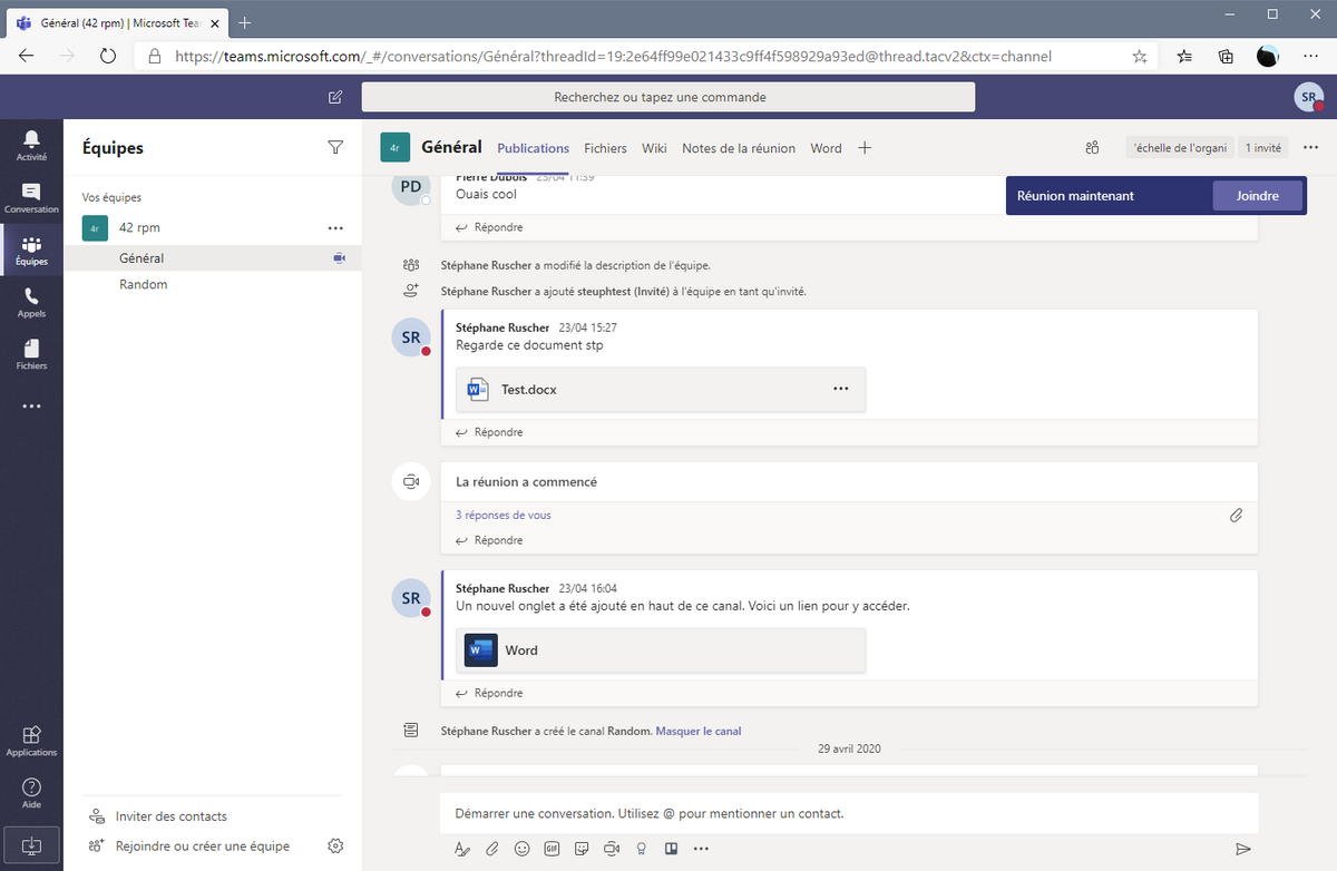 Microsoft Teams visio web