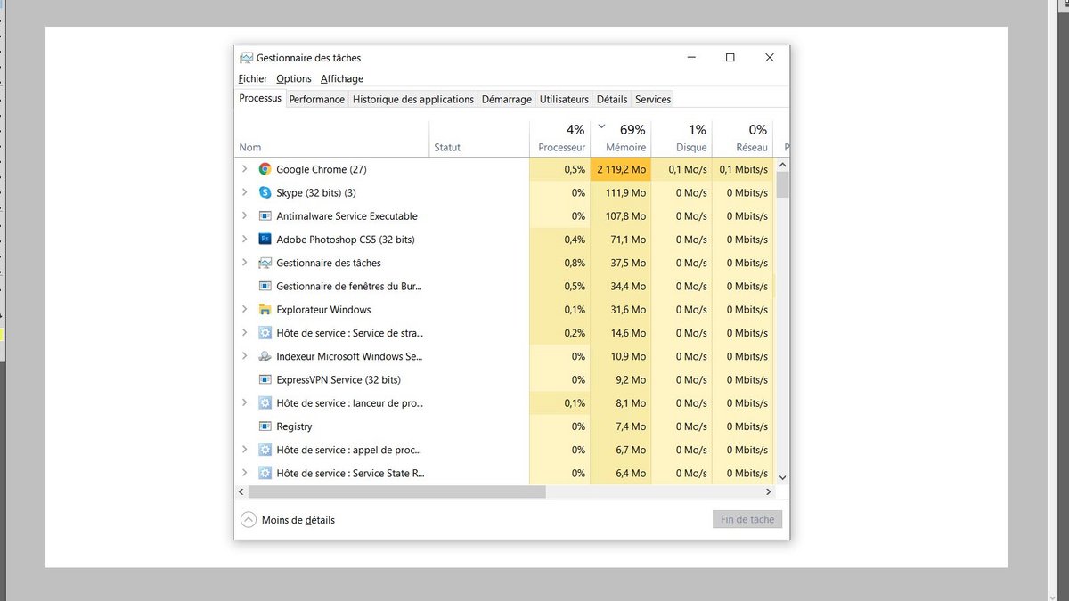 Windows 10 ouvrir gestionnaire des tâches