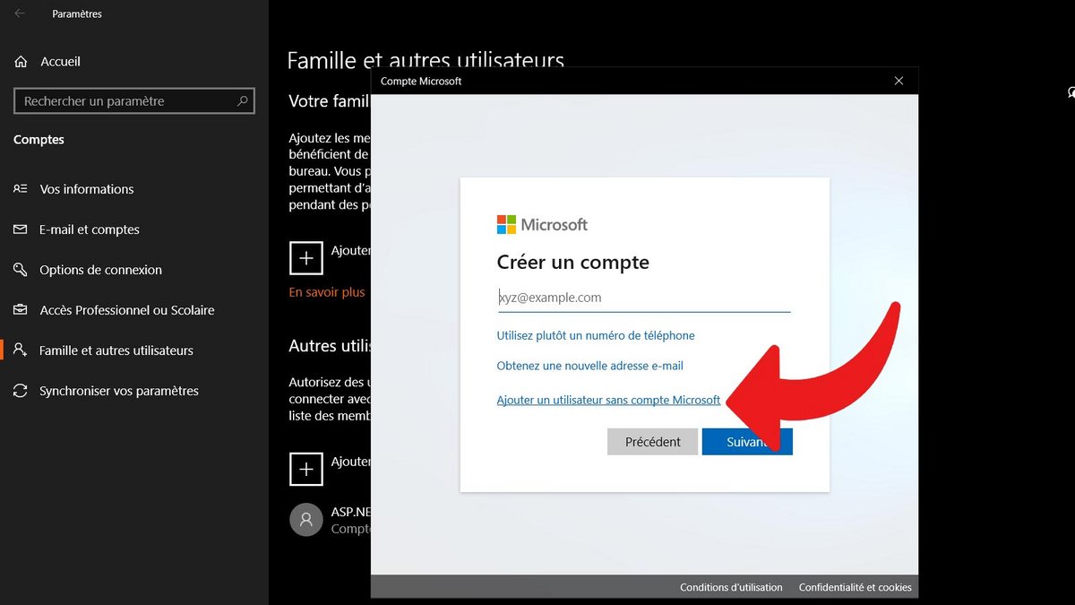 Windows 10 créer compte invité
