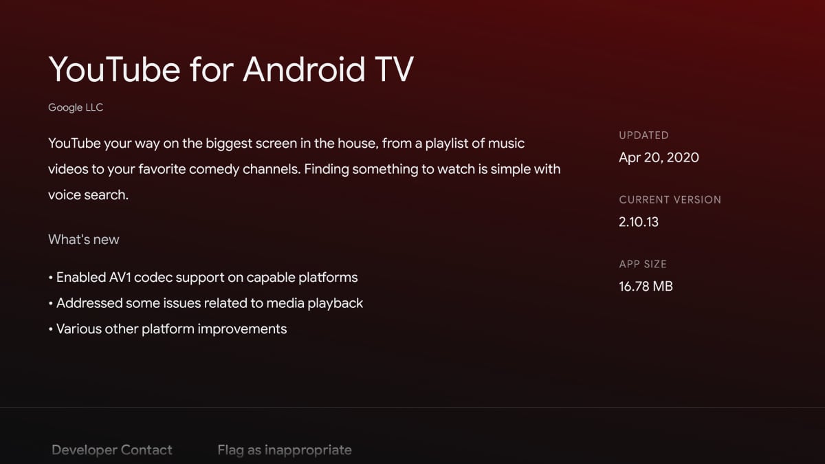 YouTube AV Android TV