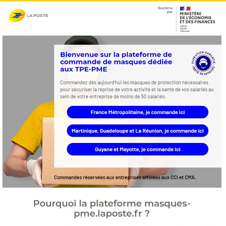 Distribution de masques par La Poste : comment Docaposte, sa filiale numérique, a contribué