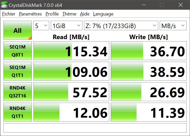 CrystalDiskMark NAS Raspberry RAID 1