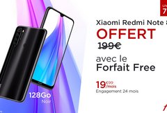 Vente privée : forfait Free 100 Go à 19,99€ + le Xiaomi Redmi Note 8T offert