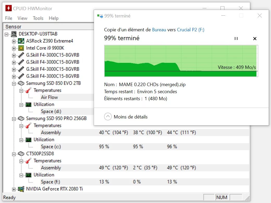 Test : SSD Crucial P2 500 Go, plus de débits et de la mémoire TLC