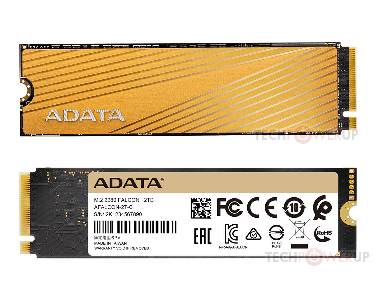 ADATA annonce ses nouveaux SSD Falcon au format M.2, NVMe et PCIe Gen 3