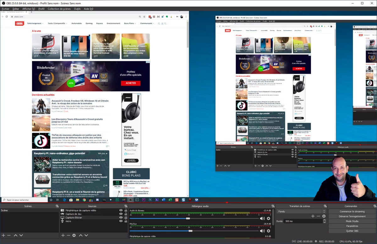 Avermedia BO310 et OBS