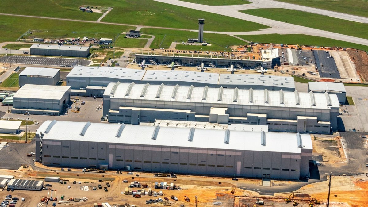 L'usine de production A220 de Mobile, aux États-Unis (© Tad Denson - Airwind.com / Airbus)