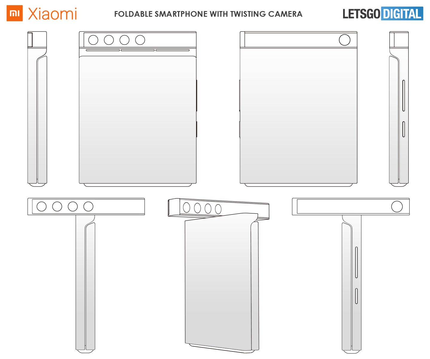 Xiaomi brevette un étonnant capteur rotatif pour un smartphone à écran pliable