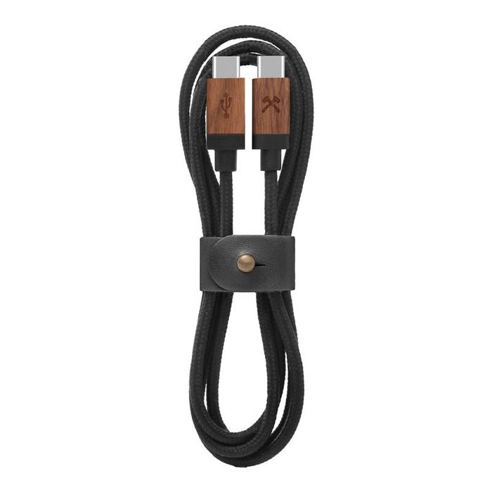 Câble USB-C Woodaccessories noyer et nylon