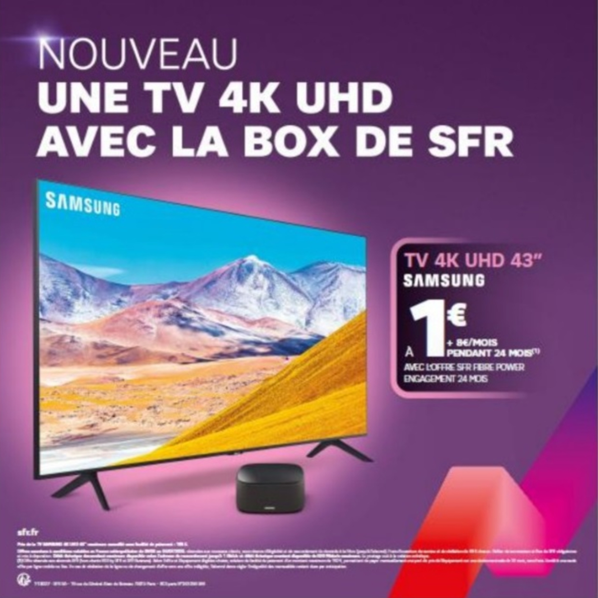 SFR marie une box Internet et un téléviseur Samsung dans une offre promotionnelle d'un nouveau genre