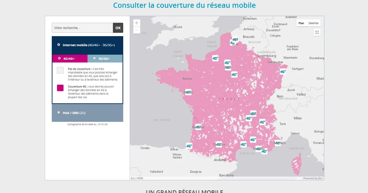 Couverture 4G Bouygues
