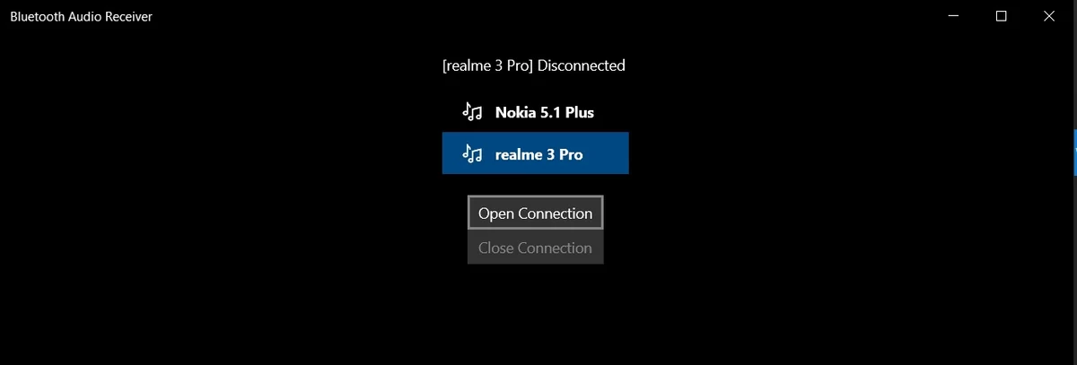 Windows 10 Bluetooth A2DP sink application © windowslatest
