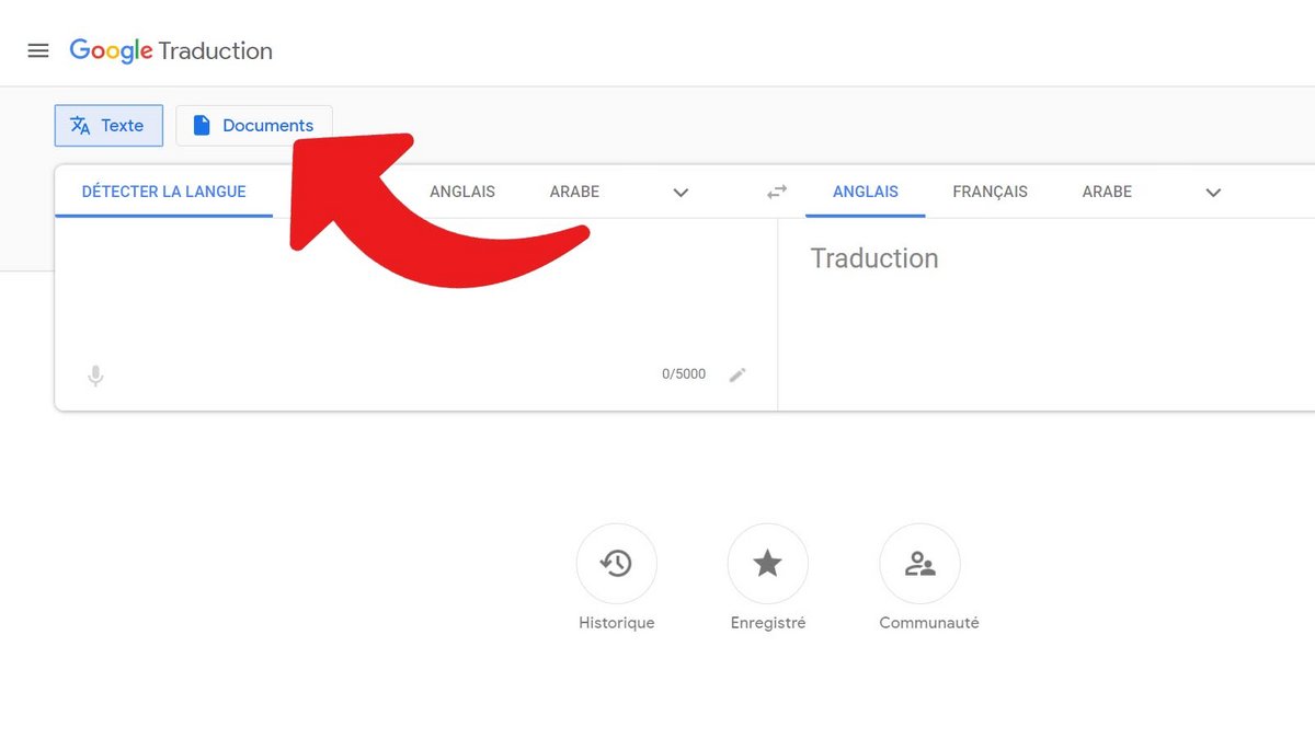 Google Traduction traduire un document