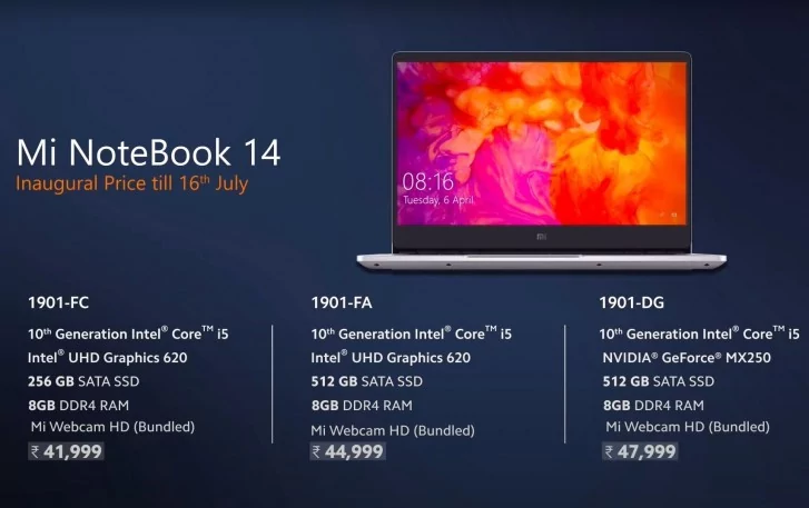 Xiaomi Mi NoteBook 14 © GSMArena