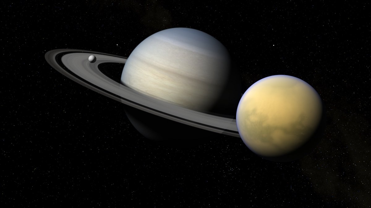 Titan et Saturne © FlickR / Kevin Gill