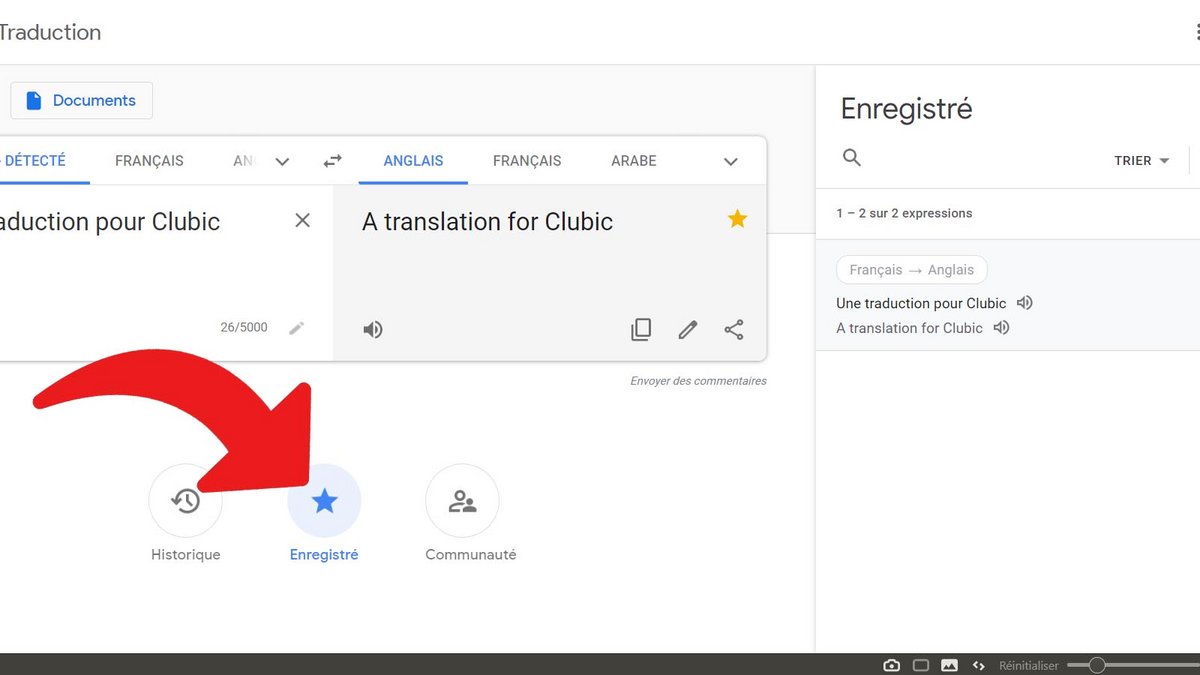 Google Traduction enregistrer