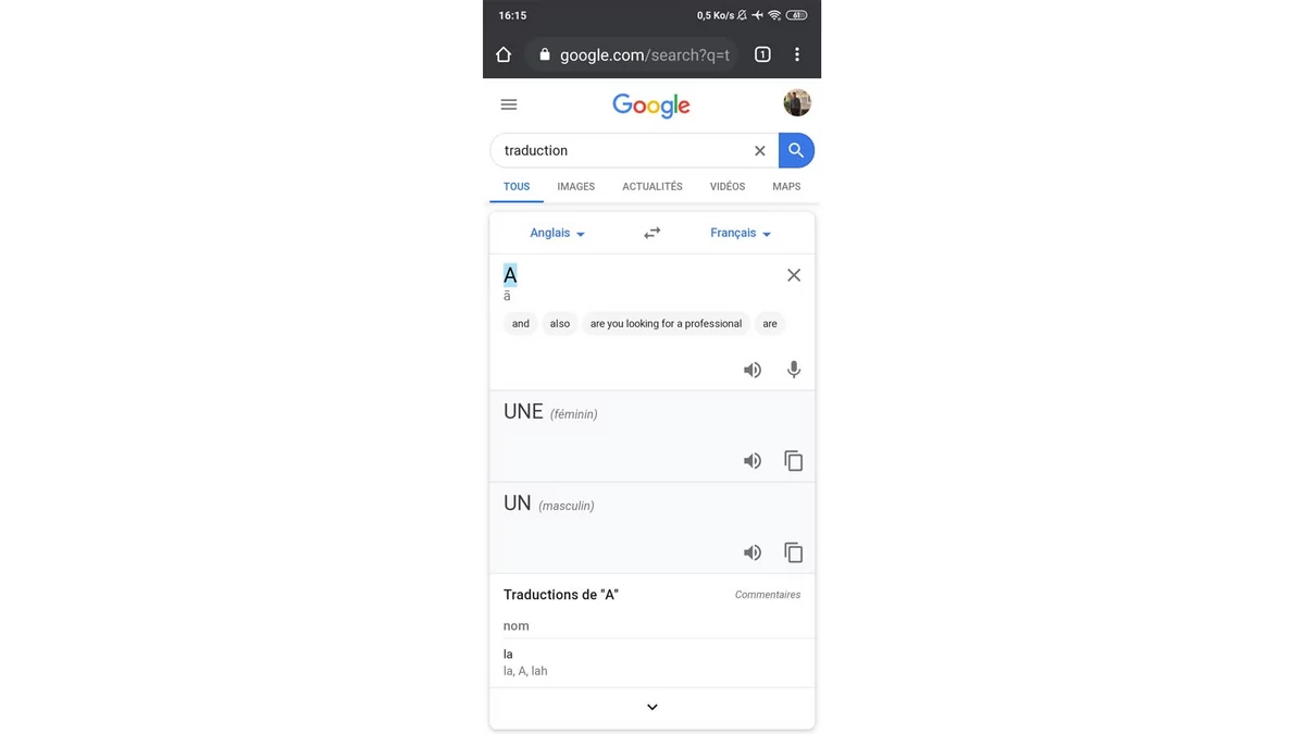 Google traduction masculin féminin