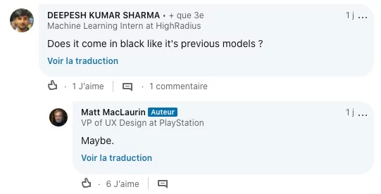 PS5 version noire © LinkedIn