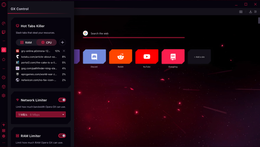 Opera GX Tab © Opera