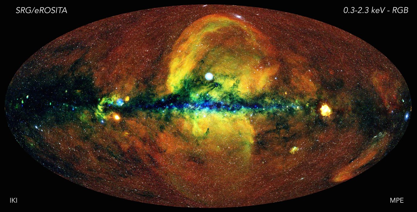 Le télescope eROSITA termine sa première carte du ciel en bande X (et c&#39;est splendide)