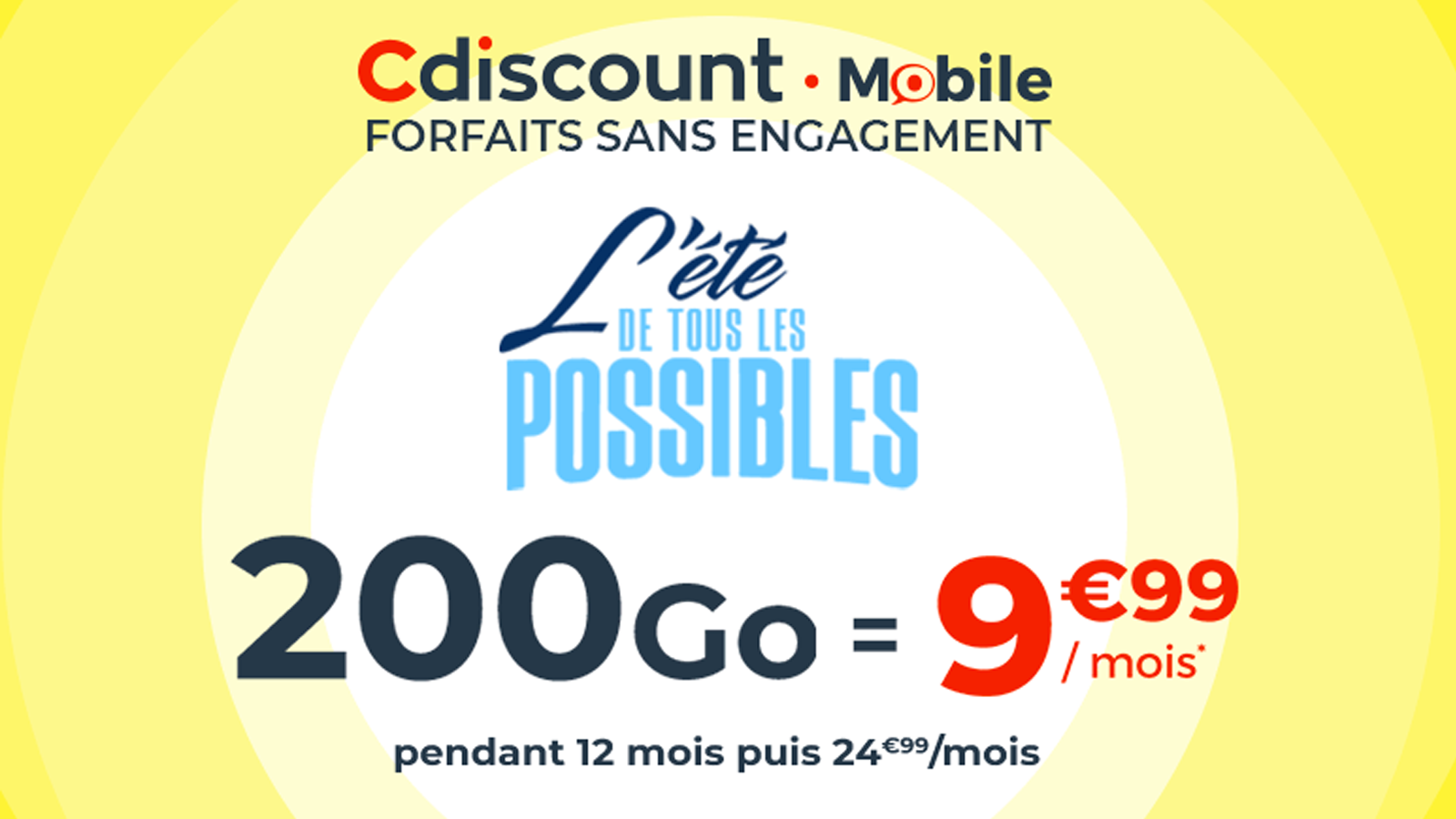 Forfait Cdiscount Mobile Go Mois Pendant An