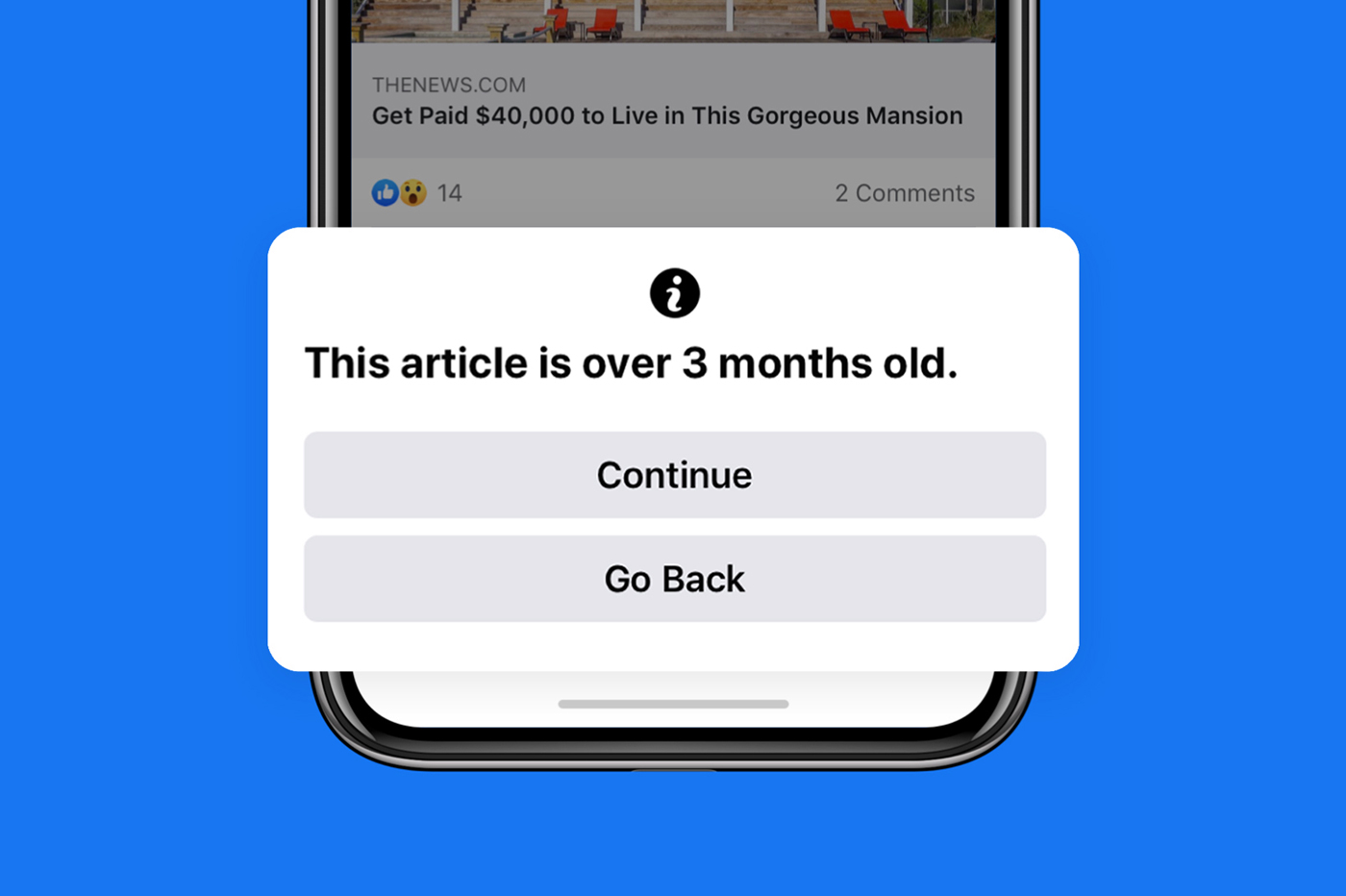 Facebook veut (aussi) lutter contre le partage de vieux articles