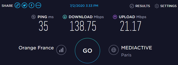 NordVPN Speed Test © NordVPN