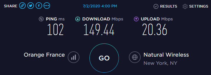 NordVPN Speed Test © NordVPN