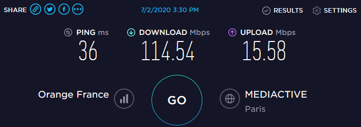 NordVPN Speed Test © NordVPN
