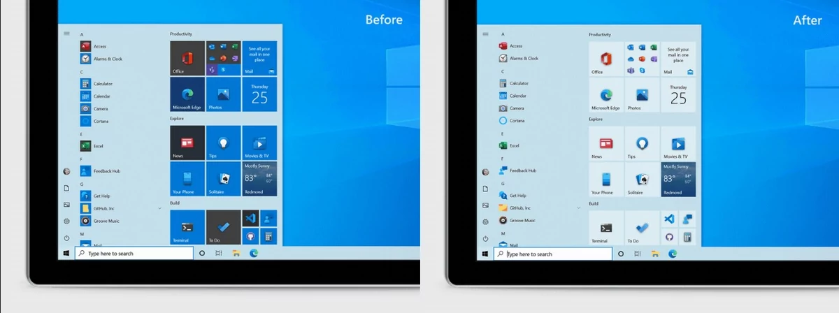 Windows 10 barre de taches © Microsoft