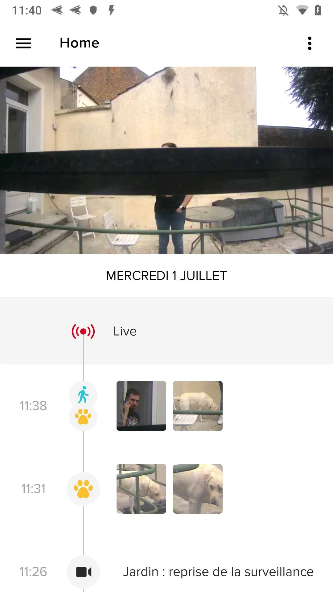 Test Netatmo caméra extérieure