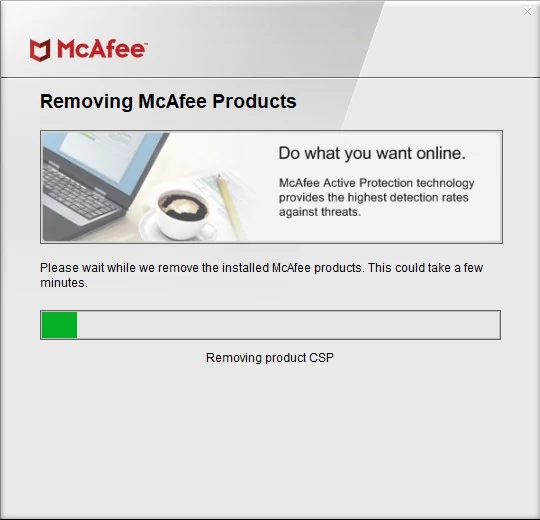 macafee products remover