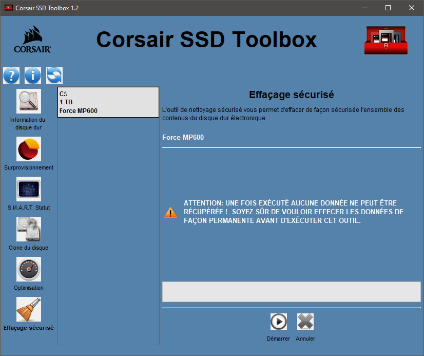 Corsair SSD Toolbox