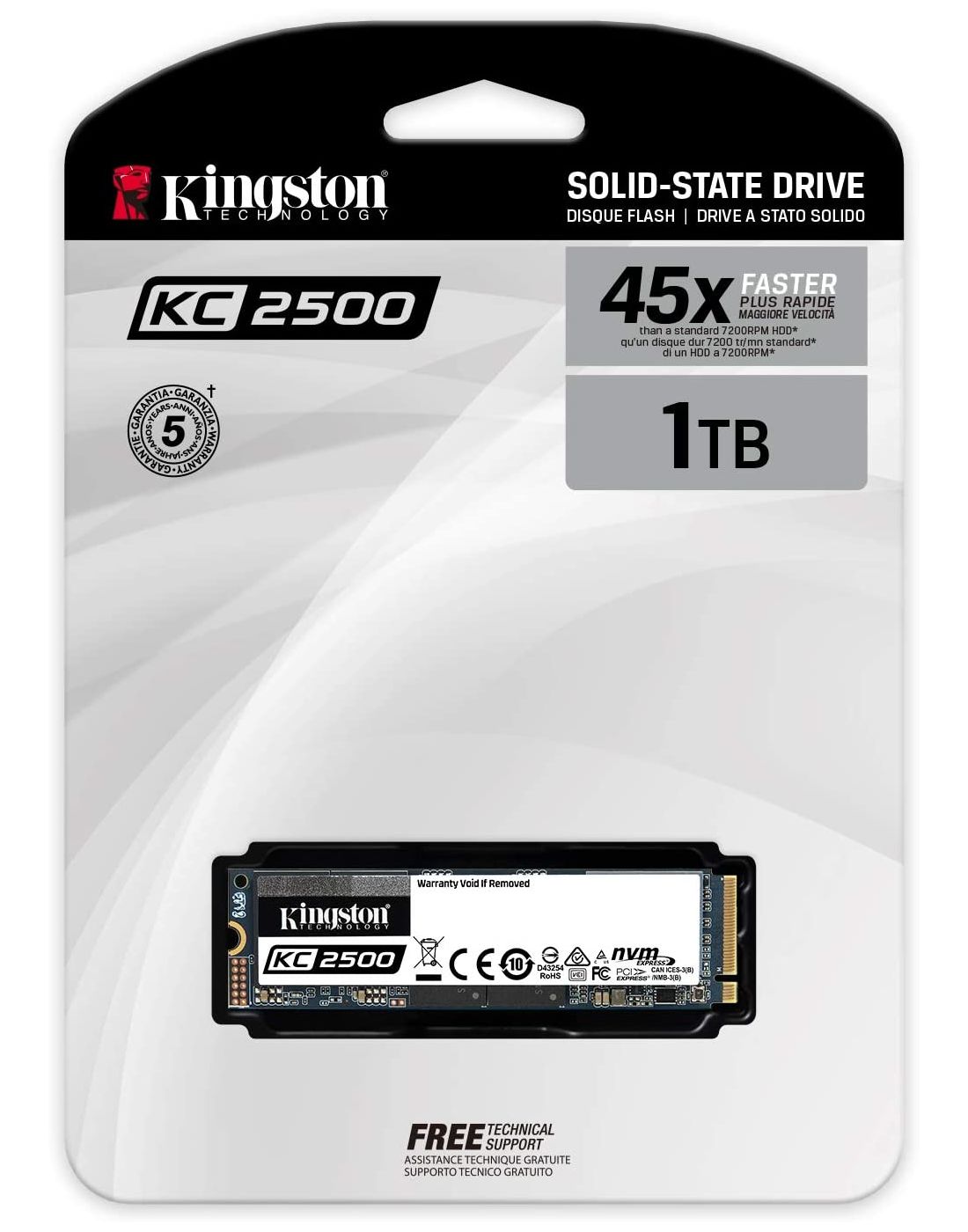 Un emballage inhabituel pour un SSD NVMe © Kingston