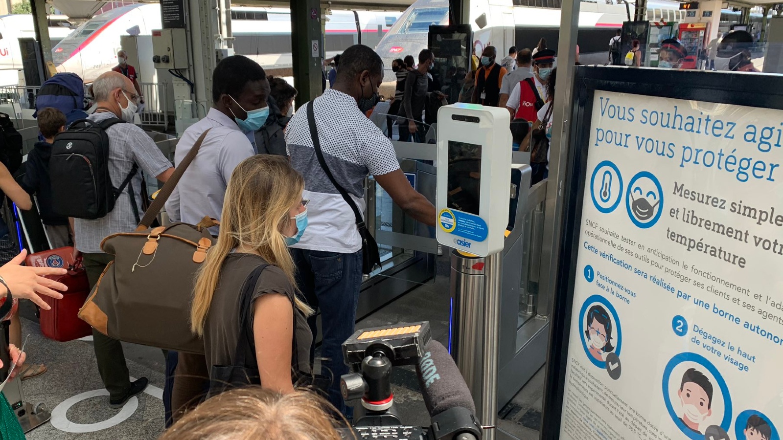 La prise de température expérimentée en gare à la SNCF