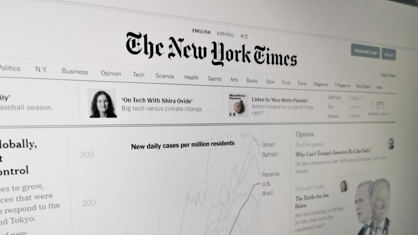 Le P.-D.G. du New York Times juge néfaste une trop grande réglementation de Google et Facebook