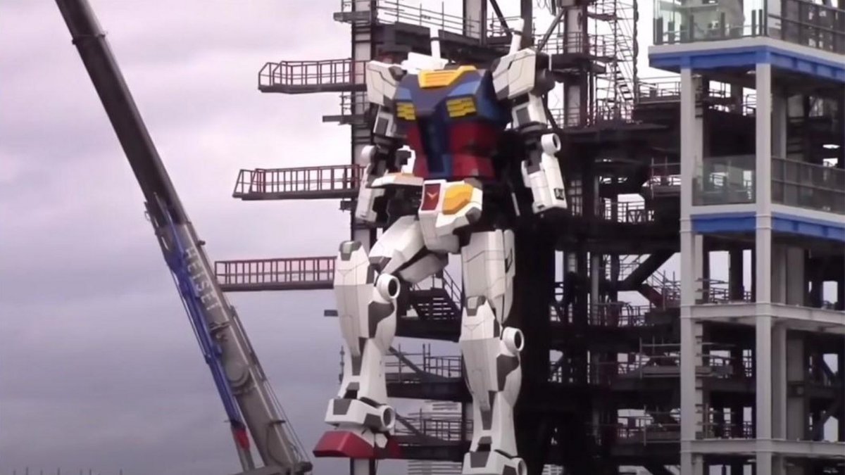 Gundam géant marche
