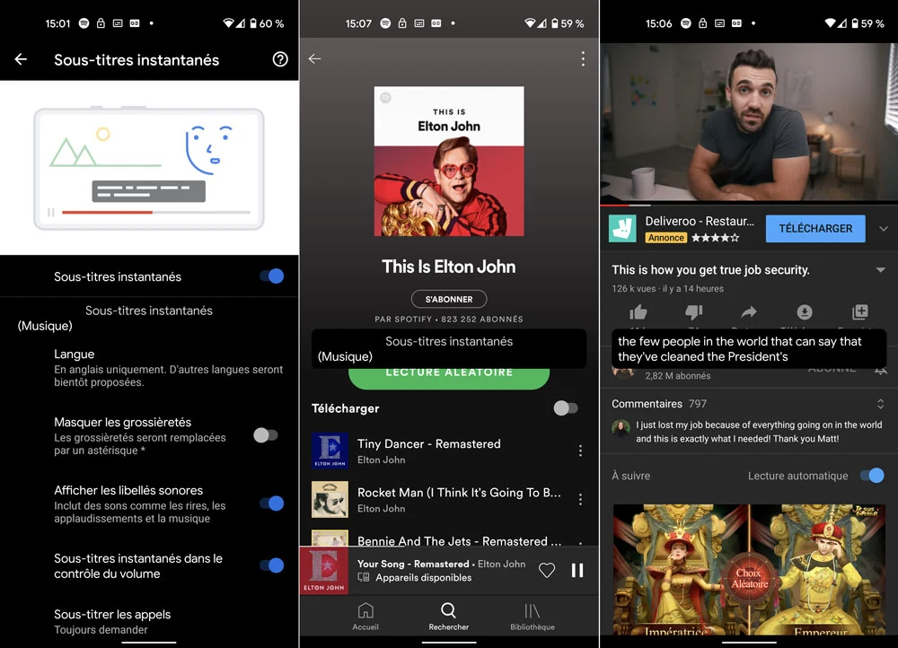sous titres instantanés google pixel 4a © Gabriel Manceau