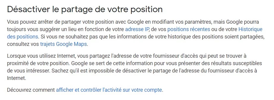 localisation google