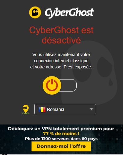 CyberGhost extension Chrome © CyberGhost