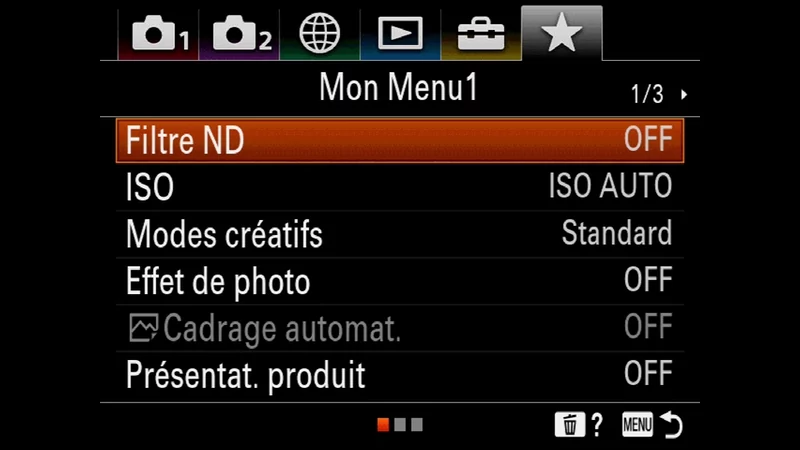 Sony ZV-1 capture Mon Menu 2 © Clubic - MM