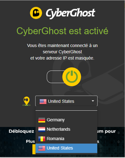 CyberGhost extension Chrome © CyberGhost
