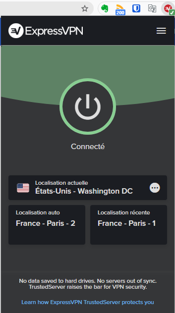 ExpressVPN Extension Chrome © ExpressVPN