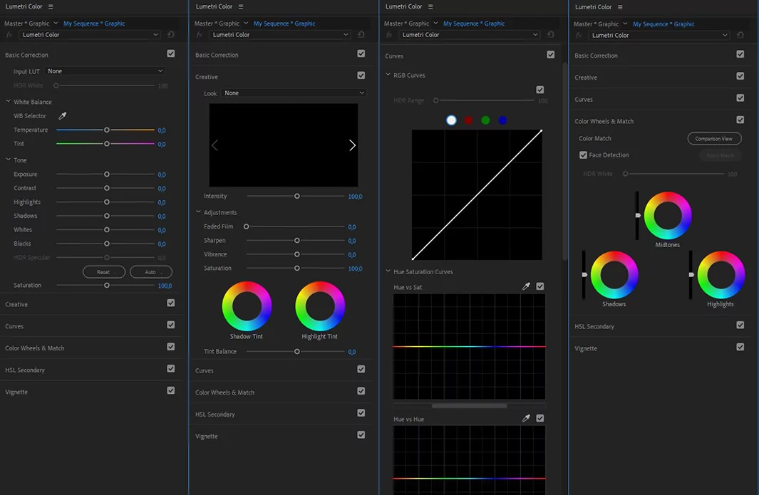 Outil Couleurs Premiere Pro © SP