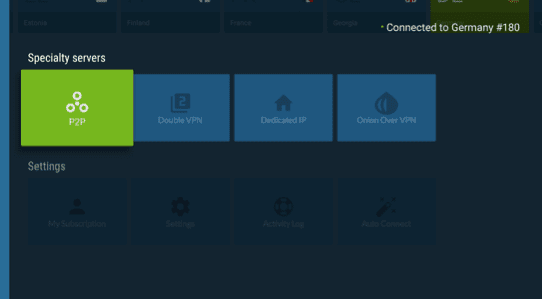 NordVPN Android TV © NordVPN