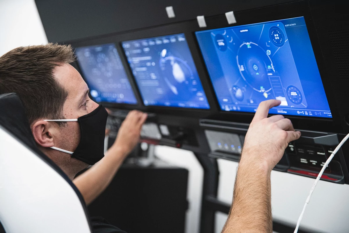 Thomas Pesquet entrainement SpaceX Crew Dragon © ESA/Thomas Pesquet