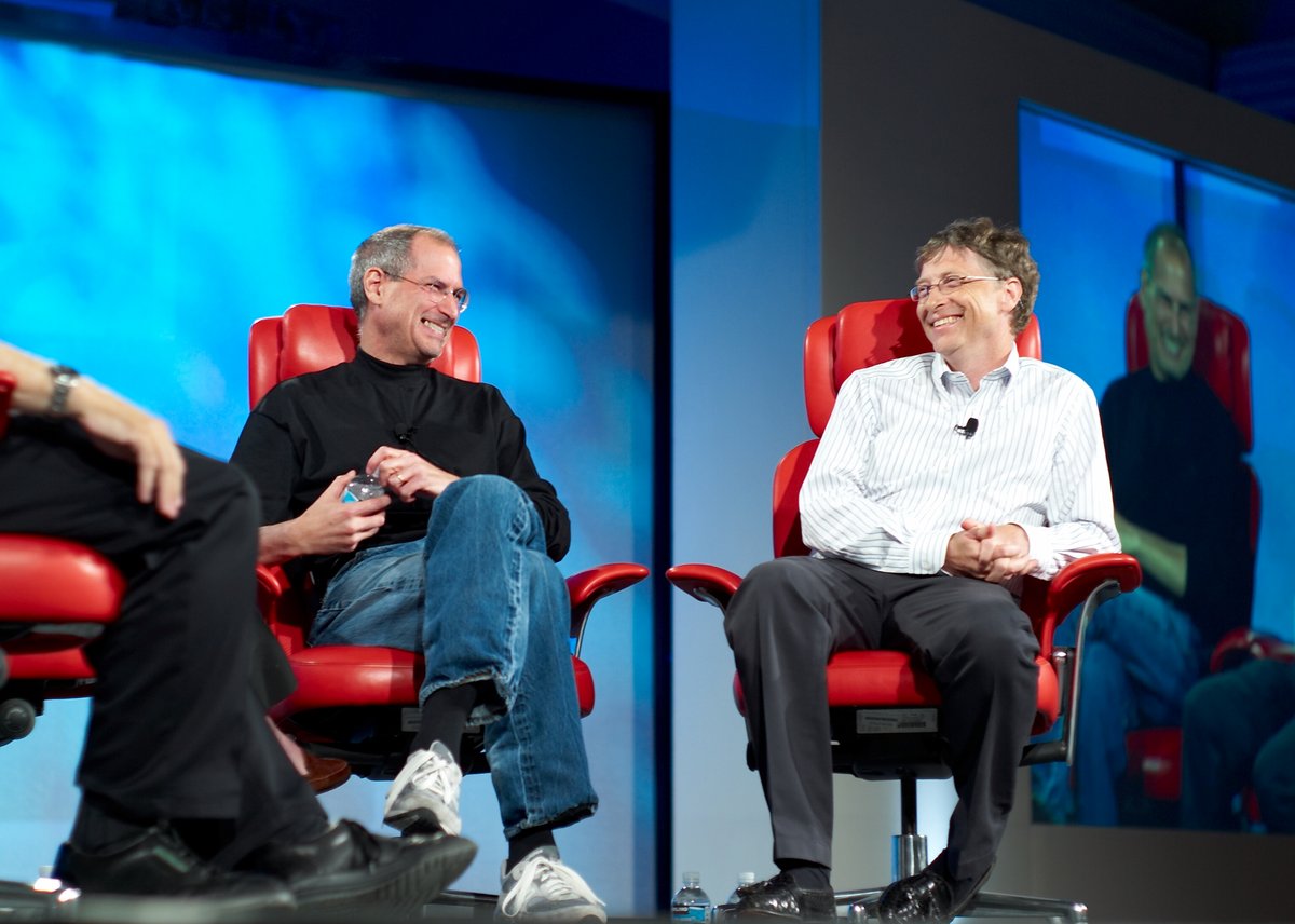 Steve Jobs et Bill Gates © Joi Ito