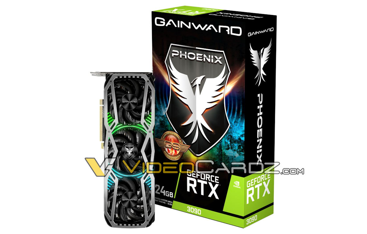 Les RTX 3080 et 3090 fuitent chez Gainward, specs complètes et photos incluses
