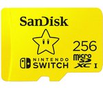 La carte SanDick microSDXC 256 Go pour Nintendo Switch à moins de 75€