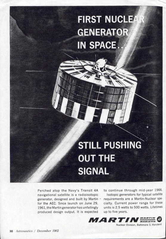 Transit satellite 1960 publicité © Lockheed Martin